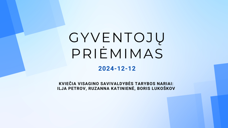 Tarybos nariai organizuoja gyventojų priėmimą