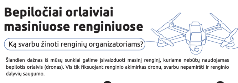 Dėl bepiločių orlaivių naudojimo renginių metu