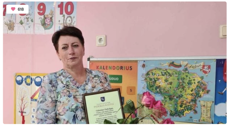 Kviečia balsuoti „Lietuvos mokytojas 2025“ rinkimuose už V. Trubickają!