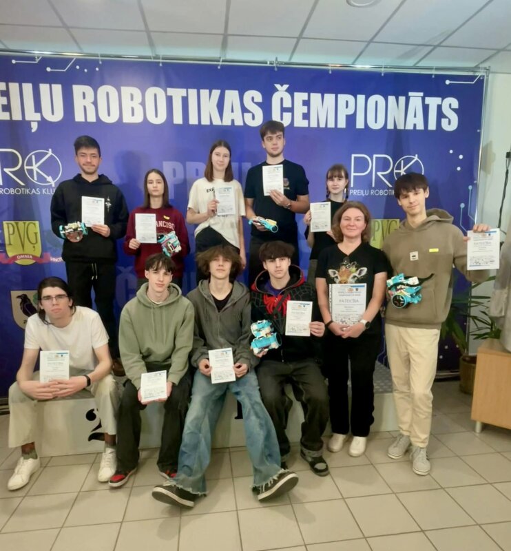 Visaginiečių sėkmė Robotikos varžybose Preili mieste, Latvijoje