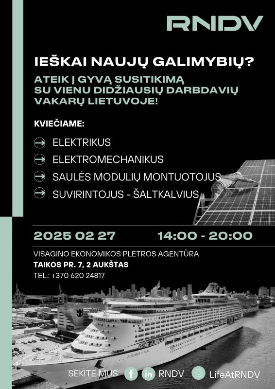  Kviečiame į „Karjeros dieną“ su RNDV Group! 