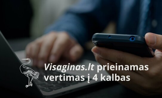 Visaginas.lt interneto svetainėje prieinamas vertimas į keturias kalbas