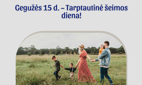Meras sveikina Tarptautinės šeimos dienos proga!