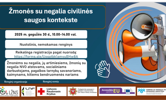 Žmonės su negalia civilinės saugos kontekste