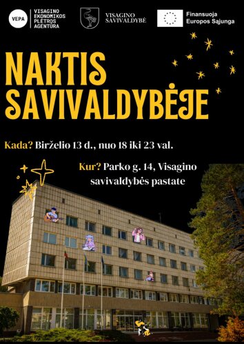 Paveikslelis, susijęs su Visagine organizuojamas renginys „Naktis savivaldybėje“