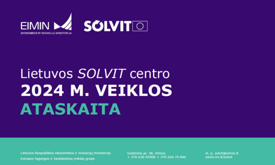 Dėl SOLVIT centro 2024 metų veiklos ataskaitos