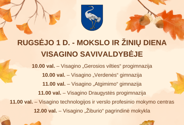 Mokyklos kviečia visus šventiškai pasitikti naujuosius mokslo metus!